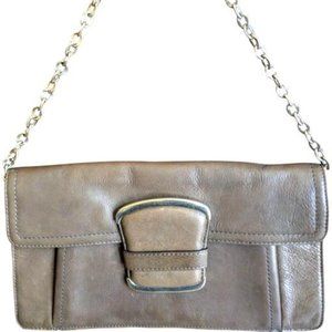 Taupe Banana Republic leather shoulder bag.
